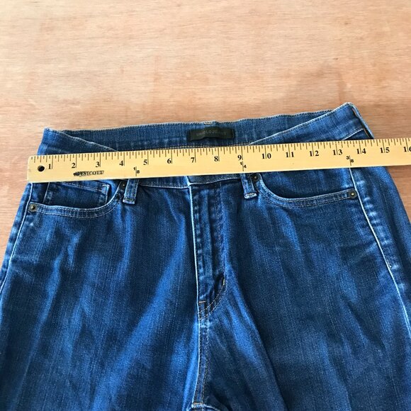 Uniqlo Skinny Straight Jeans Women 26 Blue Mid Rise Medium Wash Kaihara Fabric - Picture 10 of 12